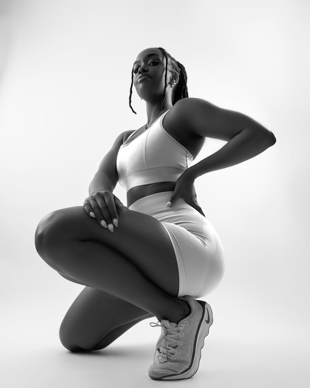 Mercy coaching in her studio